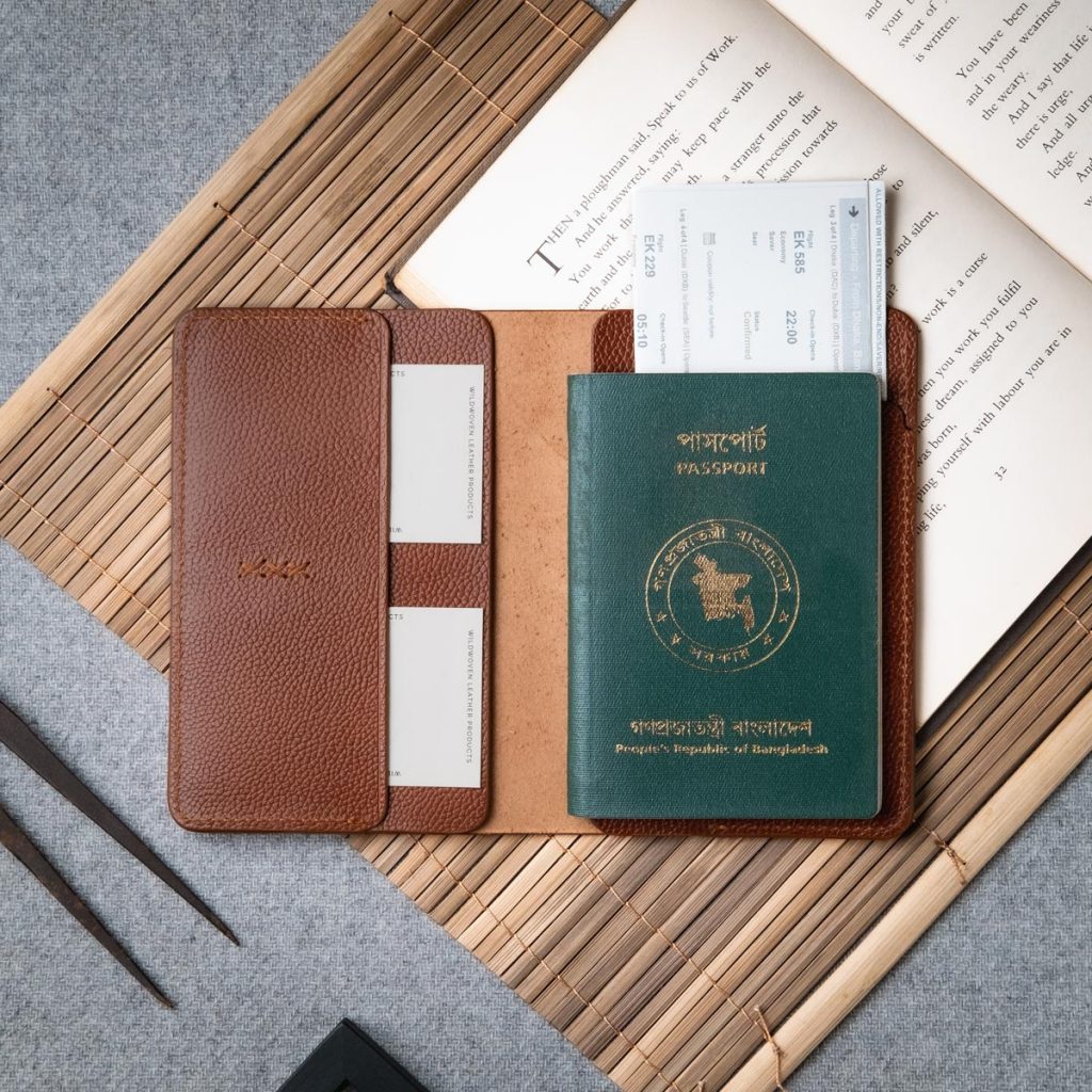 Passport Holder PH3 Cognac Premium Edition - WildWoven Leather Products