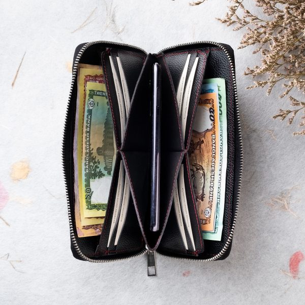 original genuine leather zipper long wallet for men women best selling highest quality top gift bangladesh dhaka bd